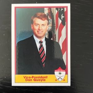 Desert Storm trading card. Vice-President Dan Quayle